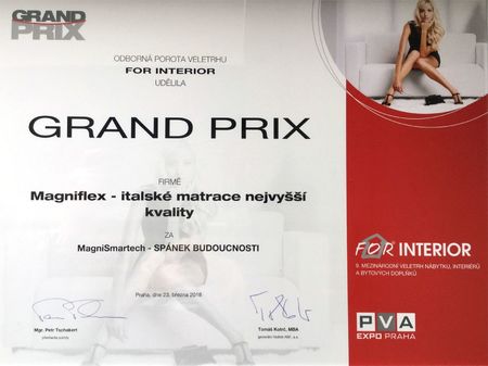Magniflex získal ocenenie GRAND PRIX za najlepší výrobok veľtrhu